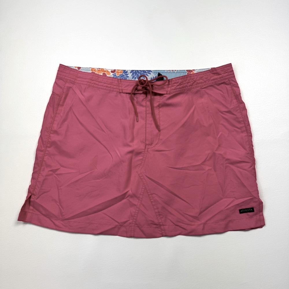 Athleta Pink Miniskirt Size 14 100% Polyester